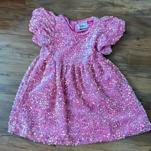 Lola + the Boys 4T Pink Sequin Dress
